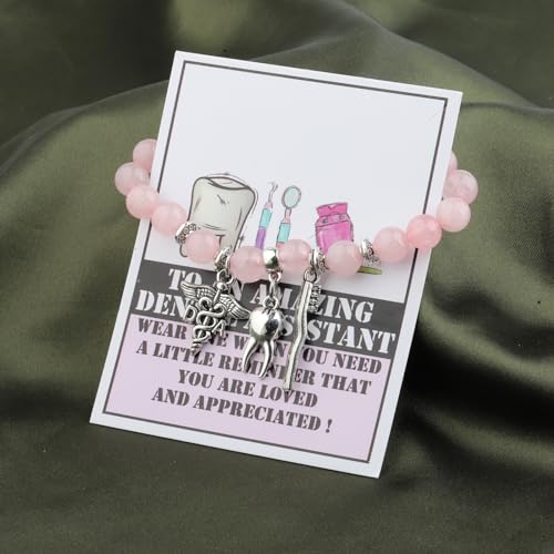 LQRI Dental Assistant Bracelet Dental Hygienist Gift DA Gift for Future Dentist Assistant Gift Dental Graduation Gifts4