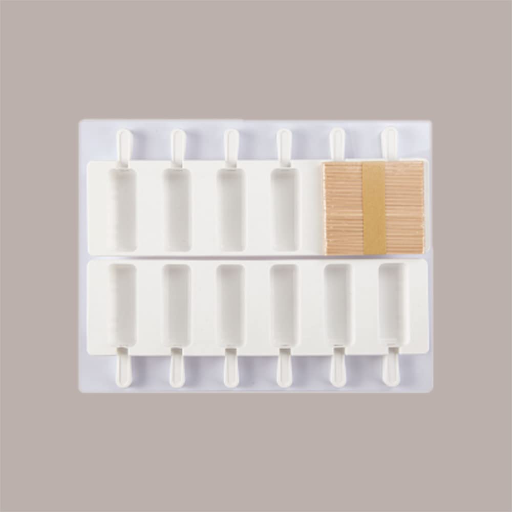 Lucgel Srl 1 Set mit 2 x 6 Plätzen Moderne Silikonform für Eiscreme BRIC