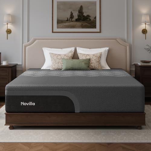 Image of Novilla AiryFlow Graphene 14 Inch King Size Mattress, Cooling Memory Foam