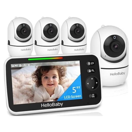 HelloBaby 5" Monitor with Four Cameras