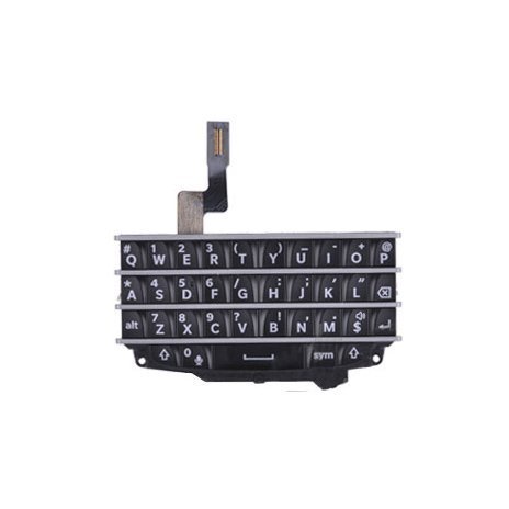 Smays for BlackBerry Q10 Qwerty Keypad Keyboard Assembly with Flex Cable, with Smays Cloth (Black)