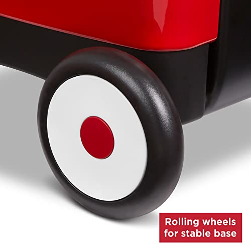 Radio Flyer Push & Pull Walker Wagon with Teddy Bear, Red, for Kids 1-4 Years Old, Locking Handle for Stability, Baby Push Walker Converts to Pull Wagon, for Indoor & Outdoor Play, Amazon Exclusive by Radio Flyer - Image 9