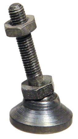 3.00 dia., 3/4-10 thds., 3.50 Lg., 7200 Lbs max load, Select Inch 15o Swivel Stud Style Leveling Pads w/Black Chromate (1 Each)
