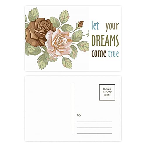 Cartes postales roses blanches (lot de 20) pour correspondance et papeterie de mariage