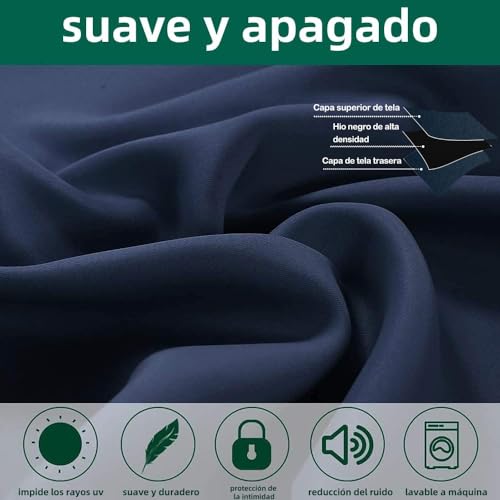 Cortinas, Home cortinas azul Marca ANNIEMOOM (3)