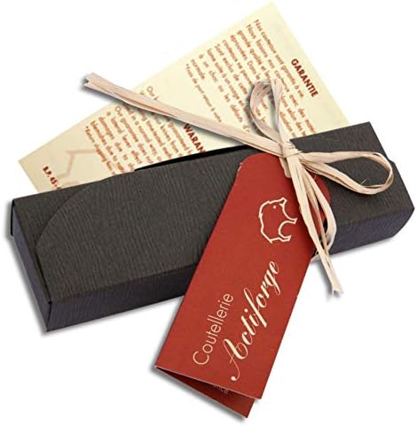 Miniatura 4 de Laguiole, cuchillo con mango de cuerno negro y refuerzo de bronce. Tamaño cerrado 11cm, directo de Francia