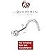 Forbidden Body Jewelry 20G Nose Rings Studs L Shape Nose Screw Titanium Press Fit Crystal Gem Nose Piercing Ring for Women and Men