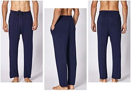 2 Pack Heren Pyjama Broek Flanel Katoen Zachte Pyjama Voor Mannen Plaid Pj Bottoms Lounge Nachtkleding met Knop Gulp