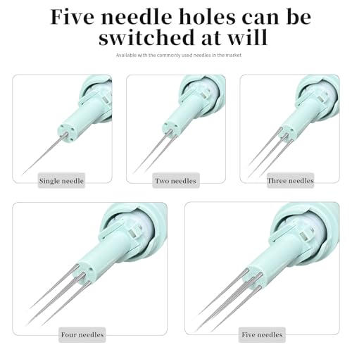 LUKHMELF Electric Needle Felting Machin, 5 Speed Control Felting Needle Tools,Felting Needle Wool with Finger Protector and 10 Barbed Needles,for DIY Wool Painting and Felted Craft Work...