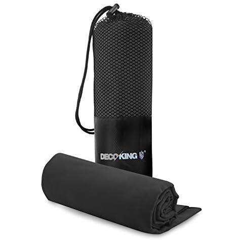 DecoKing Towel 60x120 cm Beach Bath Sport Microfibre Charcoal Ekea Cover