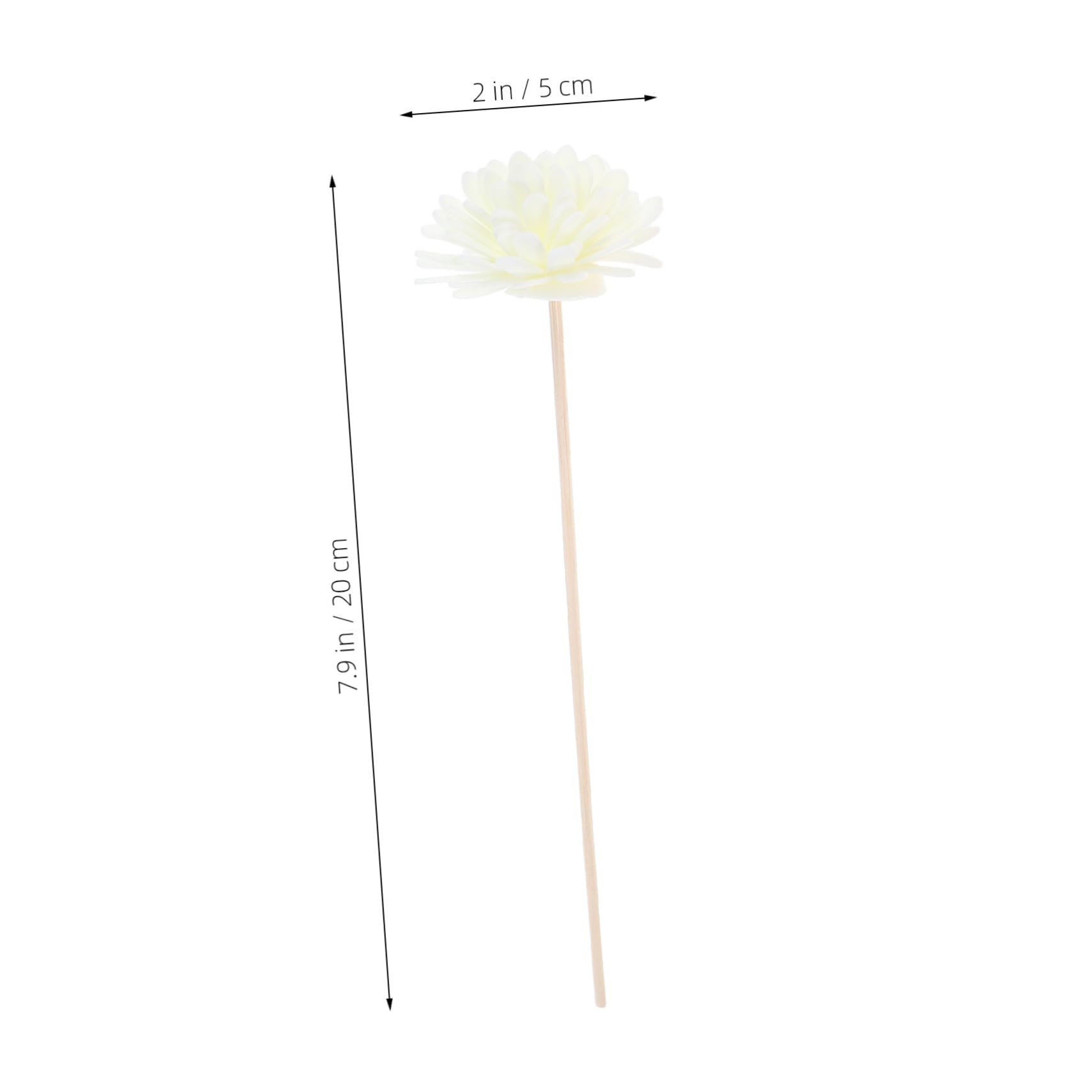 Ipetboom 12pcs Fragrance Diffuser Sticks with Decorative Faux Flowers for Home Bathroom and Office Flameless Rattan Sticks for Refills