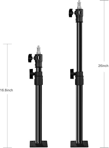 Miniatura 5 de Soporte de pared para fotografía de techo, brazo de pluma de montaje vertical de 17 a 26 pulgadas, con rosca universal de 14 y 38 para estudio