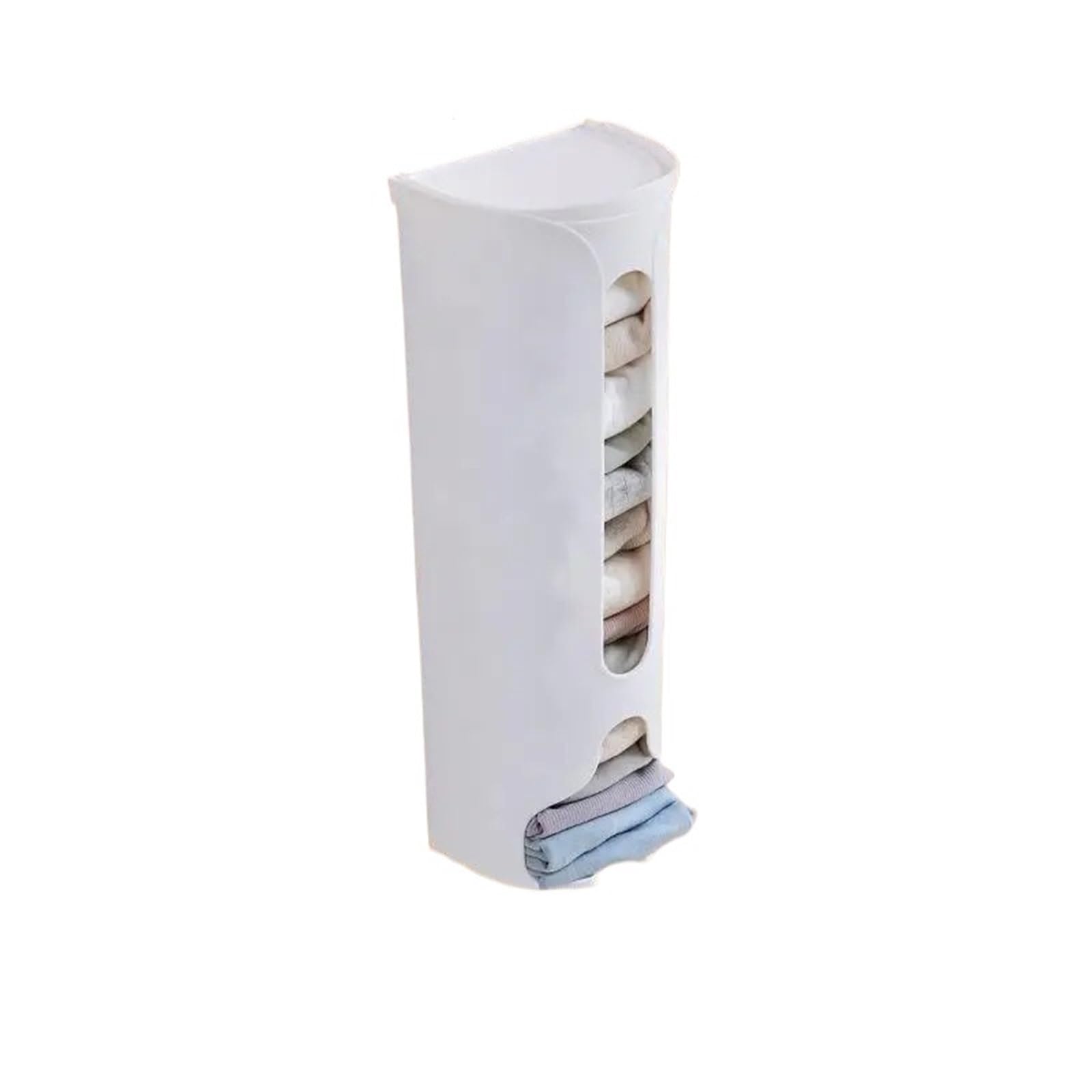 Bolsa de Basura for Colgar en la Pared, Caja Almacenamiento plástico, dispensador Bolsa for baño, Accesorios Cocina, 2 uds(White)
