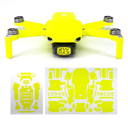 Preisvergleich Produktbild WRAPGRADE Skin kompatibel mit DJI Mavic Mini (NEON Yellow)