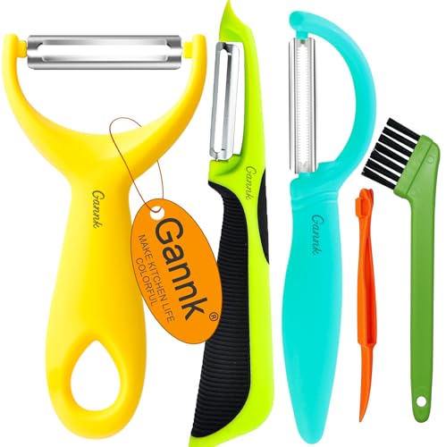GANNK Vegetable Potato Peelers for Kitchen, Y Peeler for Apple Fruit Carrot Zucchini Cucumber...