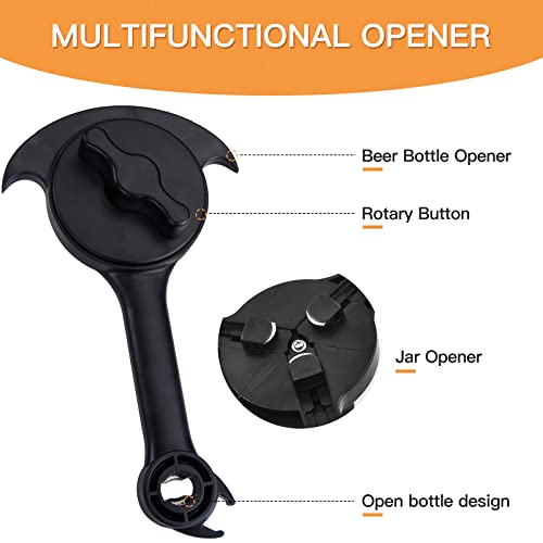 Adjustable Jar Opener For Weak Hands, Effortless Jar Lid Opener For Seniors With Arthritis, 3-In-1 Multifunctional Lid Opener For Jars Bottles Cap Cans #TOP1