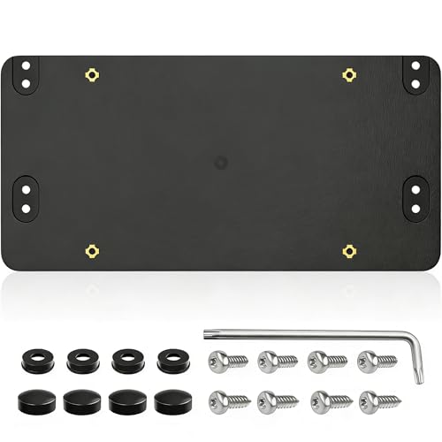 Rear License Plate Bracket Holder Frame for Mercedes-Benz 2008-2025 Fits A/B/C/E/S/CL/SL/ML/GL/GLA/GLC/GLE/GLS Class Car Bumper Mounting kit, Replaces OEM 1698170211 & A0008101711