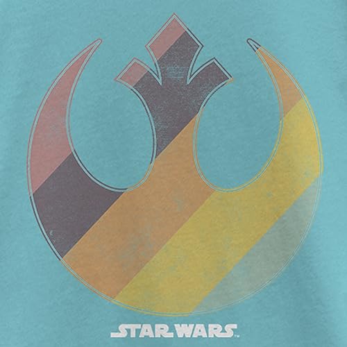 Image of STAR WARS Girl's A New Hope Rainbow Rebel Logo T-Shirt