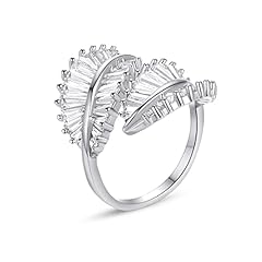 02 925 Sterling Silver Plated Leaf Ring