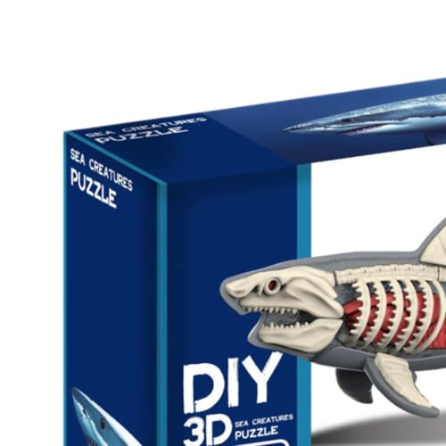 Puzzle 3D Animaux pour Jouet Réaliste Éducatif du Requin-Tigre – vue 7