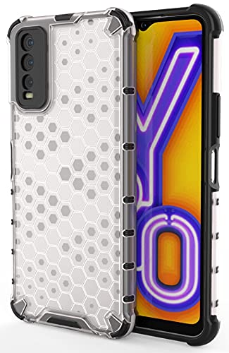Image of Glasgow Back Case Cover Compatible with Vivo Y20 2021 (Stylish Design) -Transparent