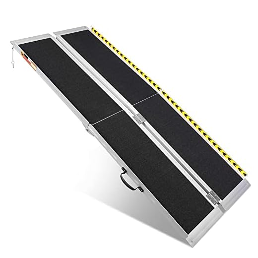 ORFORD Non Skid Wheelchair Ramp 6FT, Threshold Ramp with an Applied Slip-Resistant Surface, Portable Aluminum Foldable Mobility Scooter Ramp, for Home, Steps, Stairs, Doorways, Curbs