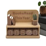 Attrayant visuel : le panneau de comptoir Books Read This Year sert de pièce décorative élégante avec sa finition exquise, améliorant n'importe quelle étagère ou espace tout en motivant les habitudes de lecture dans un cadre élégant et inspirant
