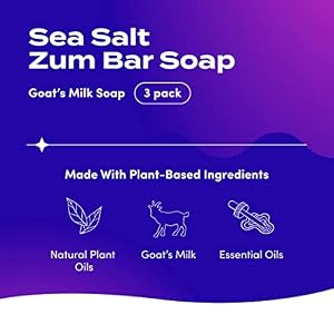 Zum Bar Goats Milk Soap Sea Salt 3 oz 3 Pack