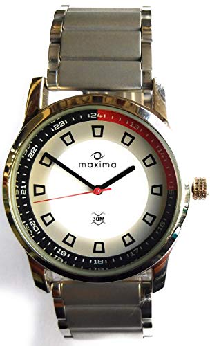 Image of Maxima Casual Analog White Dial Men's Watch-maximaonred