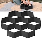 TATIVALO DIY Pflasterform Garten, Unregelmäßige Schalungsform aus Kunststoff für Gehwegplatten, Pflastersteine, Trittsteine & Betonpflaster – Schalungsformen für Beton, Sechseck 1 Stück