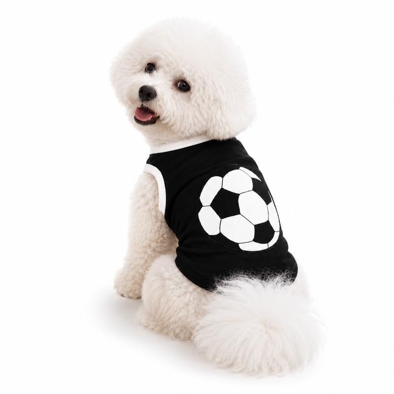 Maillot de football pour chien noir en taille M pour supporter de foot
