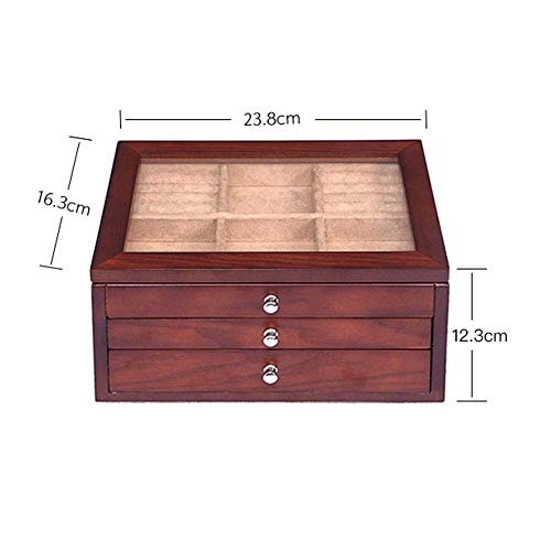 Boîte à bijoux en bois multicouche pour bagues et bracelets