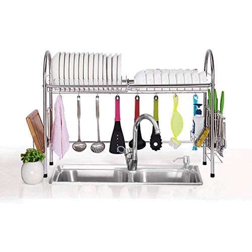 HPTHLY Escurridor De Platos De Acero Inoxidable, Escurridor De Fregadero, Escurridor De Platos, Escurridor De Cocina, Fregadero, Escurridor De Vajilla