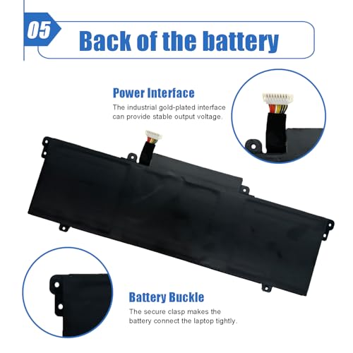 Image of 63Wh C31N1914 Laptop Battery Compatible with Asus ZenBook 13 UX425UG ZenBook 14 UX435EA UX435EAL UX435EG UX435EGL UM425QA UM425QA-KI072T UM425UAZ B7402FEA Serie 0B200-03730100 11.61V 5427mAh