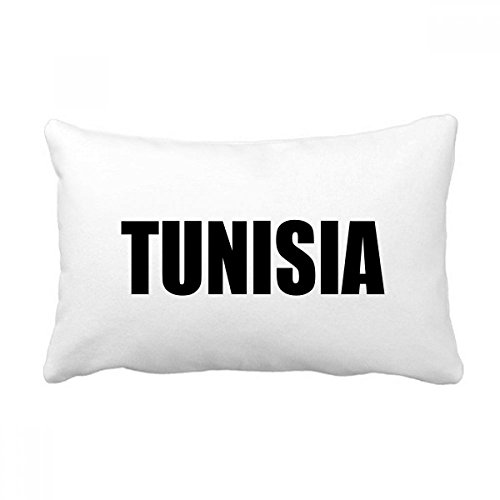 Coussin Tunisie Noir 16x24 Pouces de Canapé Décoratif Rectangulaire - 2