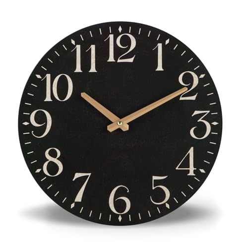 Horloge silencieuse pour chambre évitant le bruit du tic-tac avec style bois