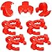 Ipetboom 10 Pcs Plastic Keck Clamp Clips for Laboratory Glassware, Conical Interface Clips Standard Tapered Design, Industrial Lab Plastic Clamps for Ground Glass Connectors Random Color