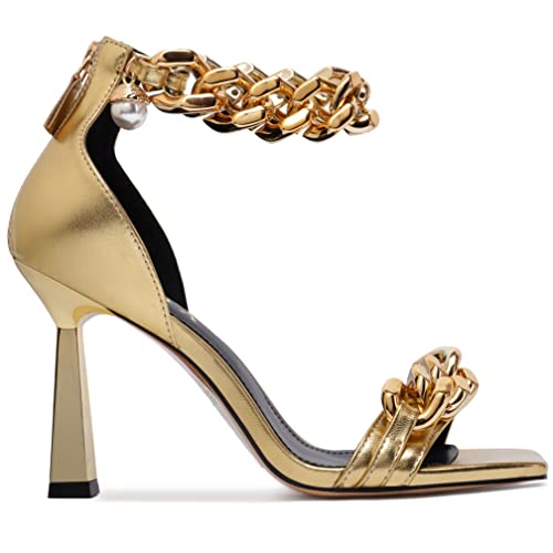 Women's Stiletto High Heels Sexy Square Open Toe Shoes Formal Wedding Party Classic Heeled Sandals with Back Zip Design2