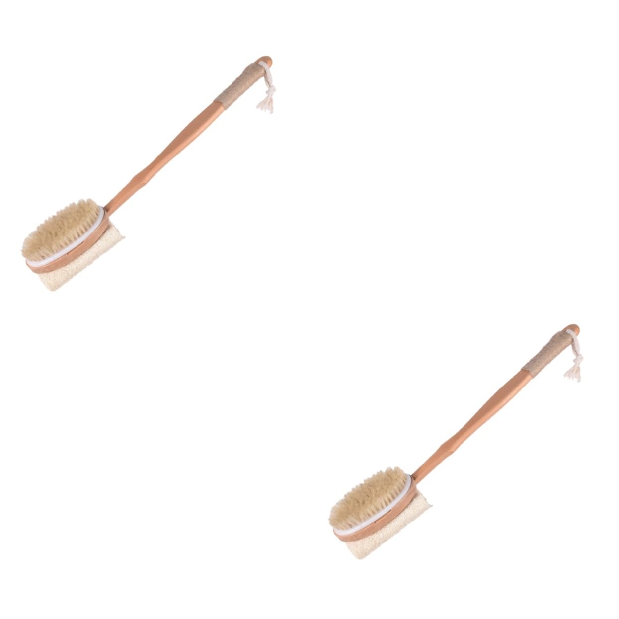 FRCOLOR 2 cepillos de baño de cerdas naturales, masaje, cuidado corporal, cepillo de baño, cepillo de baño diario, cepillo de cuidado corporal, cepillo para la espalda del spa, cepillo de cuerpo,