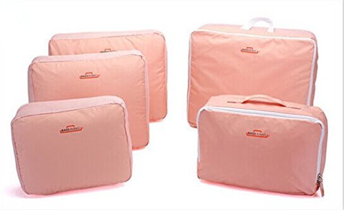 Bill & Candy Bag in bag 5 pieces set travel packing cube in Pink