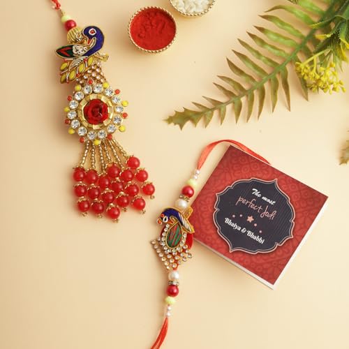 Image of TIED RIBBONS Rakhi for Kids Boy - Set of 2 Premium Designer Rakhi for Kids Boys Baby Brother with Roli Chawal - for Rakshabandhan