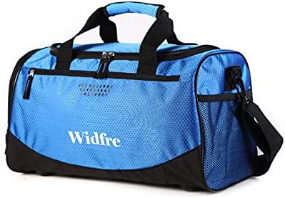 Widfre Gym Bag for Women Travel Duffle Bag Sports Gym Bag with Shoe Compartment Men Women Waterproof Overnight Weekender Bag(Medium,Royal Blue)