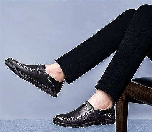 Moccasins Low Top Flat Heel Loafers for Men's Classic Business Oxfords Lightweight Slip on Soft Sole Drive Dress Shoes Comfort Lined Formal Shoes4