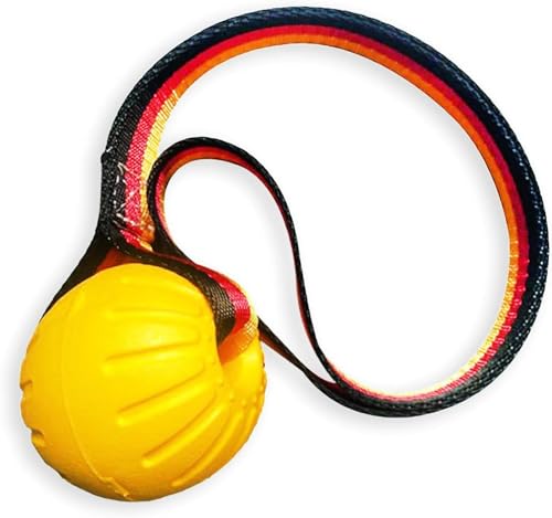 Image of Petarchi RuffFoam Rope Ball Dog Toy | Interactive Pet Toy for Training Tug Chew & Fetch | Improves Dental Health | Non-Toxic & Floatable | Indoor & Outdoor Play (Large - 9cm Diameter)