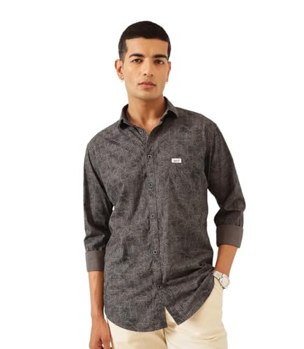 Image of Majestic Man Stylish Geomatric Print Casual Shirt - Pure Cotton| Full Sleeve | Trendy & Comfortable