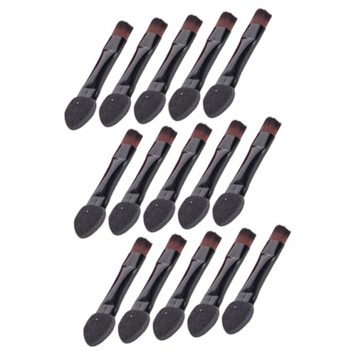 FOMIYES 3sets Portable Eye Shadow Brush Makeup Tool Double-sided Eye Shadow Sponge Applicator for Women Girls Black Non-slip 50pcs*3