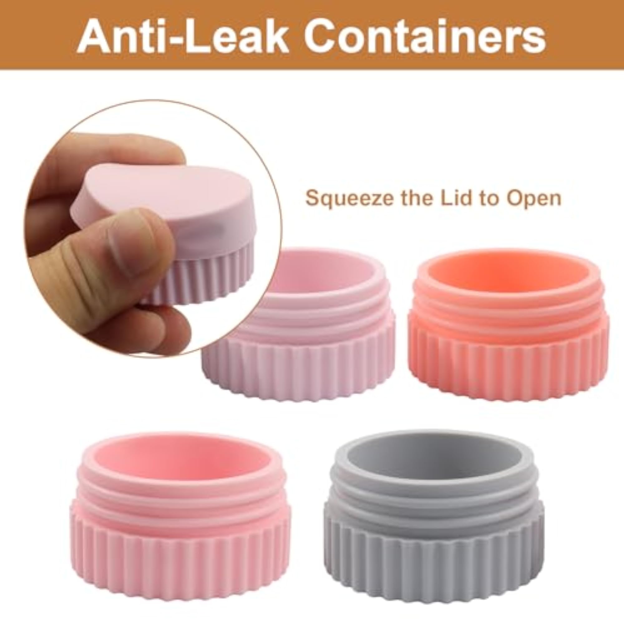 4pcs Travel Jars, 20ml Refillable Containers for Toiletries