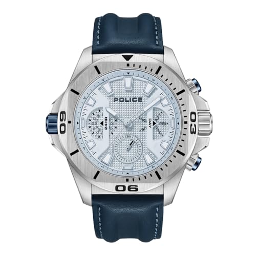 Orologio Police Uomo Elettrico Cinturino In Pelle Nero