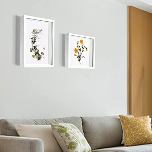 image for TouYinger 8x8 Shadow Box Frame Display Case with Letter Stickers, 3D P