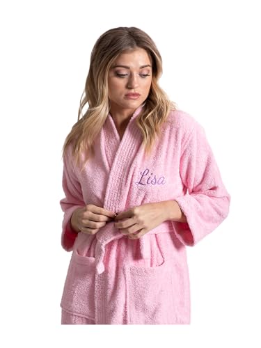 Turkuoise Soft & Absorbent Towel Robe, 100% Cotton Turkish Terry Cloth Kimono Bathrobes for Women